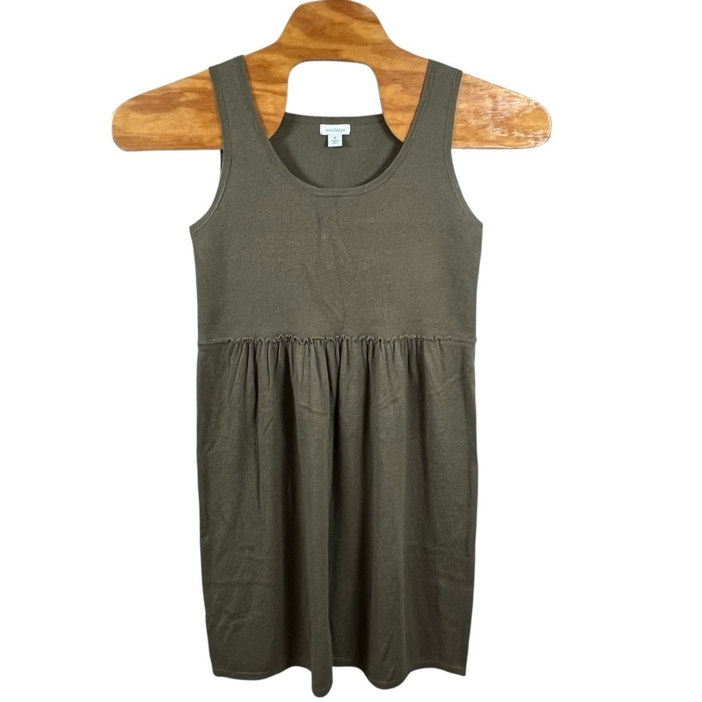 Sundance Womens Medium Olive Green Silk‎ Blend Sleeveless Scoop Neck Dress